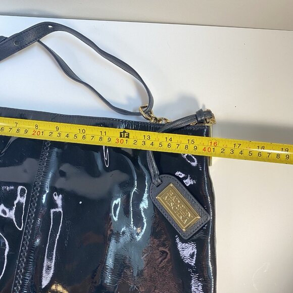 Badgley Mischka HOBO Large Shoulder Bag Black Patent Leather - Picture 9 of 16